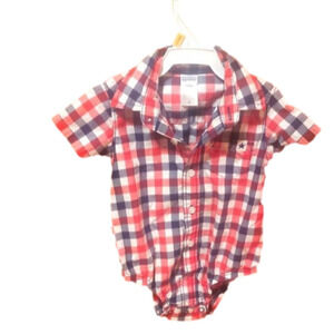 BOYS Button Down Onesie
